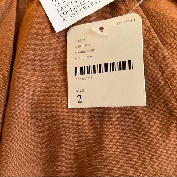 Free People Cargo Pocket Taper Pants in Brown Size 2 NWT - Picture 9 of 12